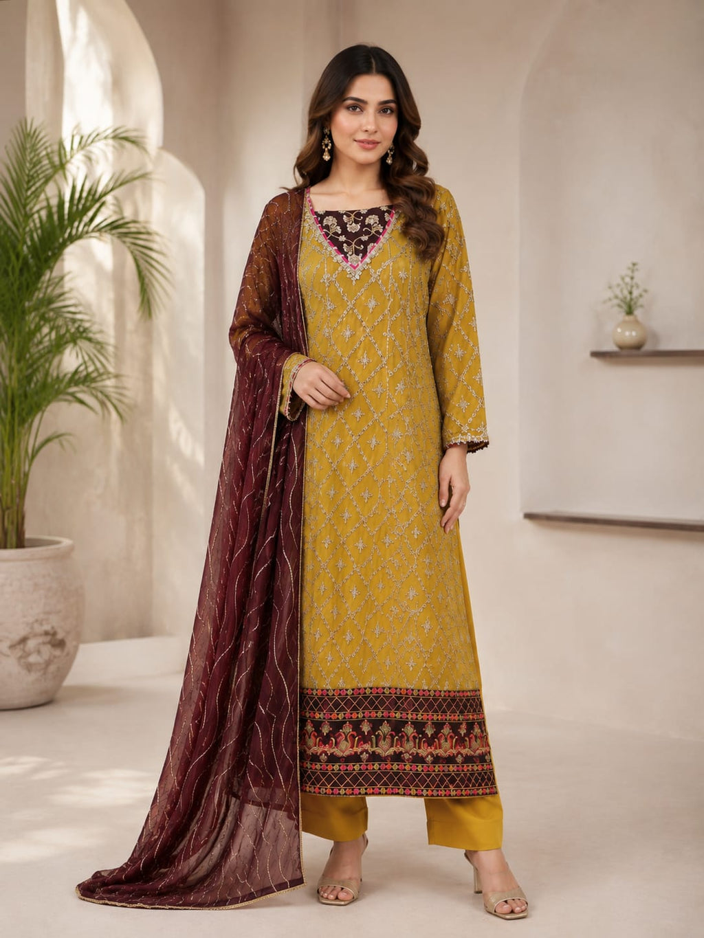 D-1094 | Embroidery Maxi